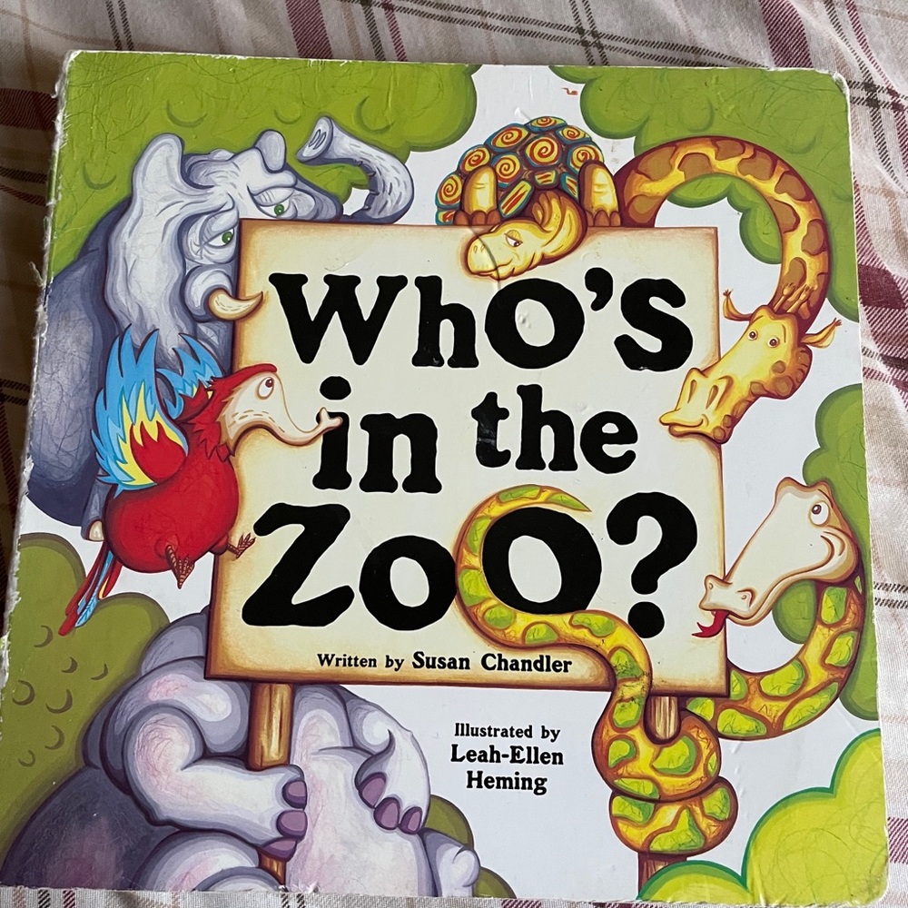 Who's in the Zoo? Kids Picture Book - Colorful Animal Board Book